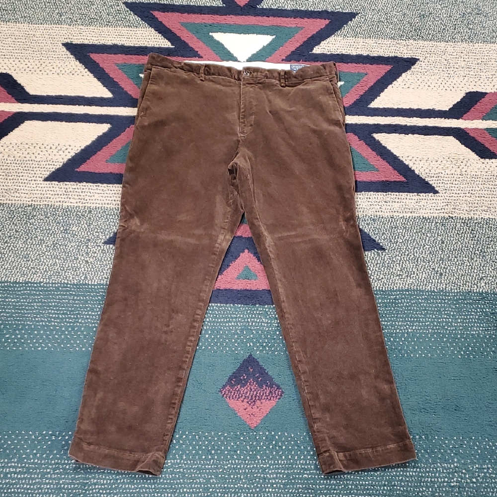 Ralph Lauren Men's Brown Corduroy Pants - Classic Straight Fit